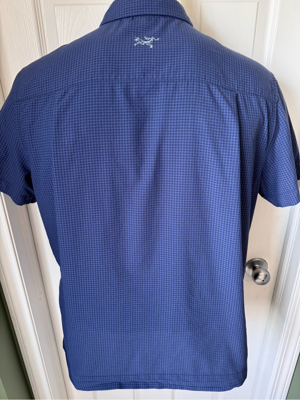 Mens Arcteryx Revvy Short Sleeve Snap Button Up Trekking Shirt Size Lage - Picture 10 of 13